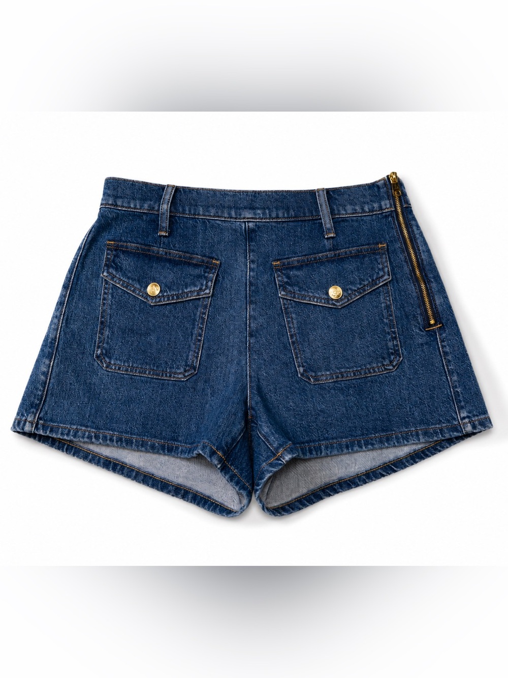 JCREW High-Rise Denim Shorts Blue Sz 28 sailor patch pockets